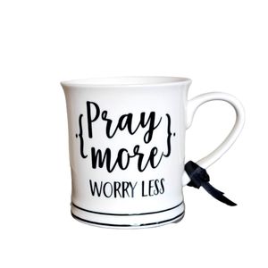 Home Essentials "Pray more, worry less." Ceramic mug 10 oz